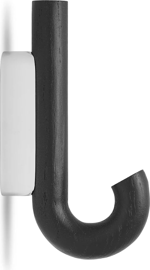 Haczyk ścienny Gejst 13,3 cm chrom czarny dąb