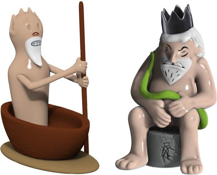 Porcelanowe figurki Caronte & Minosse