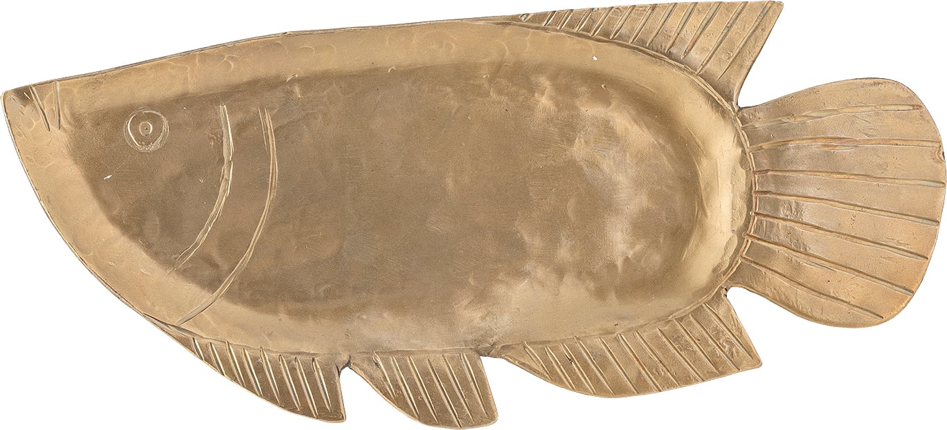 Taca dekoracyjna Fabius 35,5 cm złota metalowa