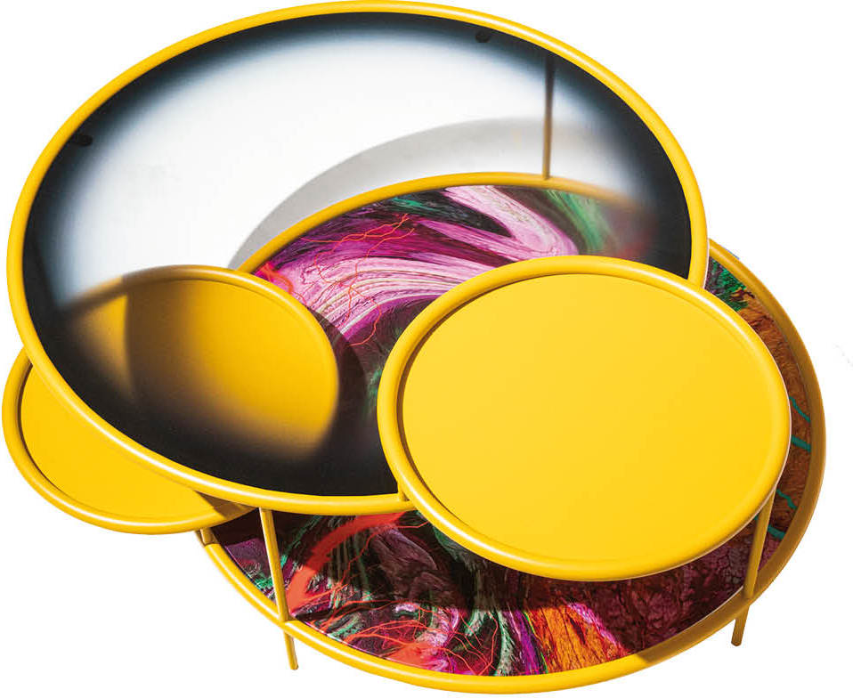 Stolik kawowy Sangaku żółty