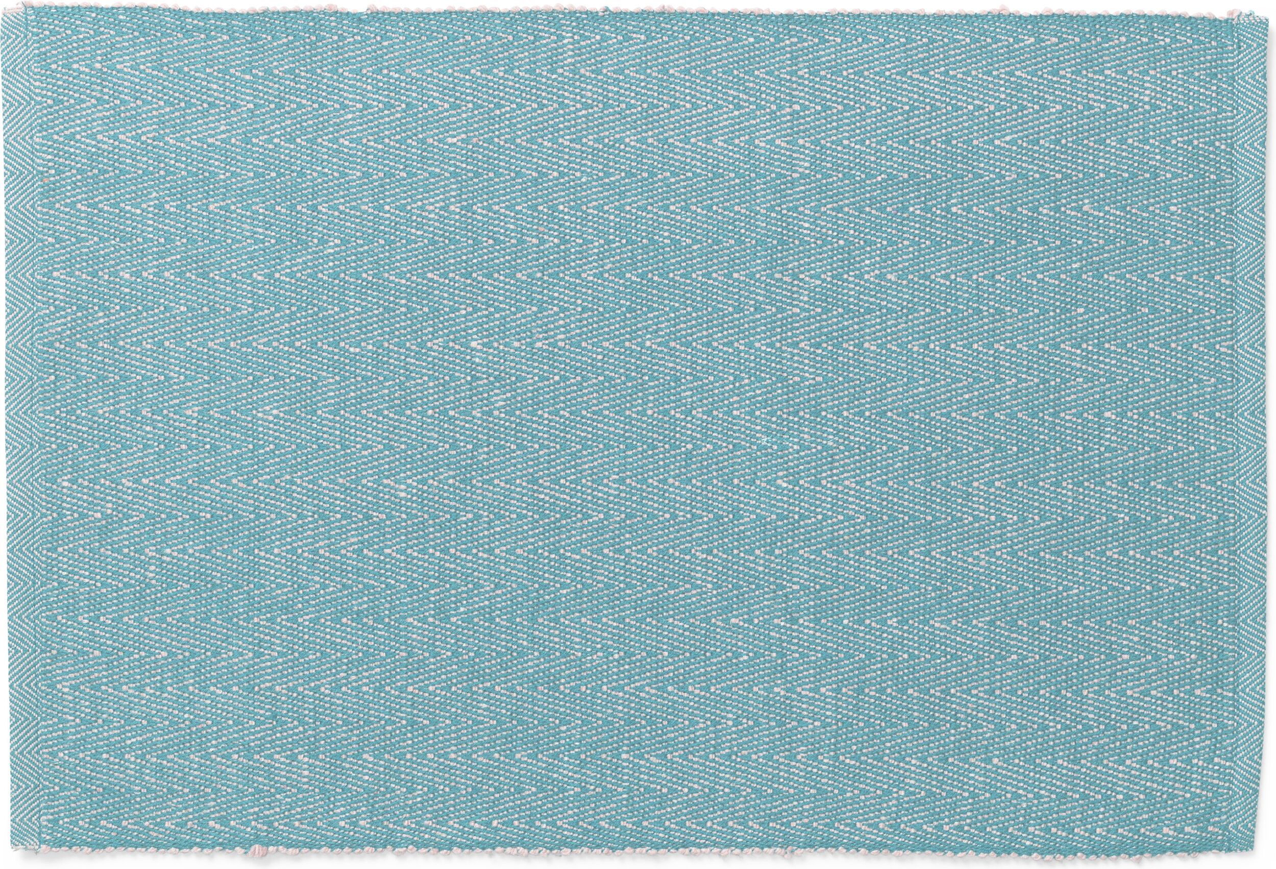 Podkładka pod talerz Herringbone turkusowa z recyklingu