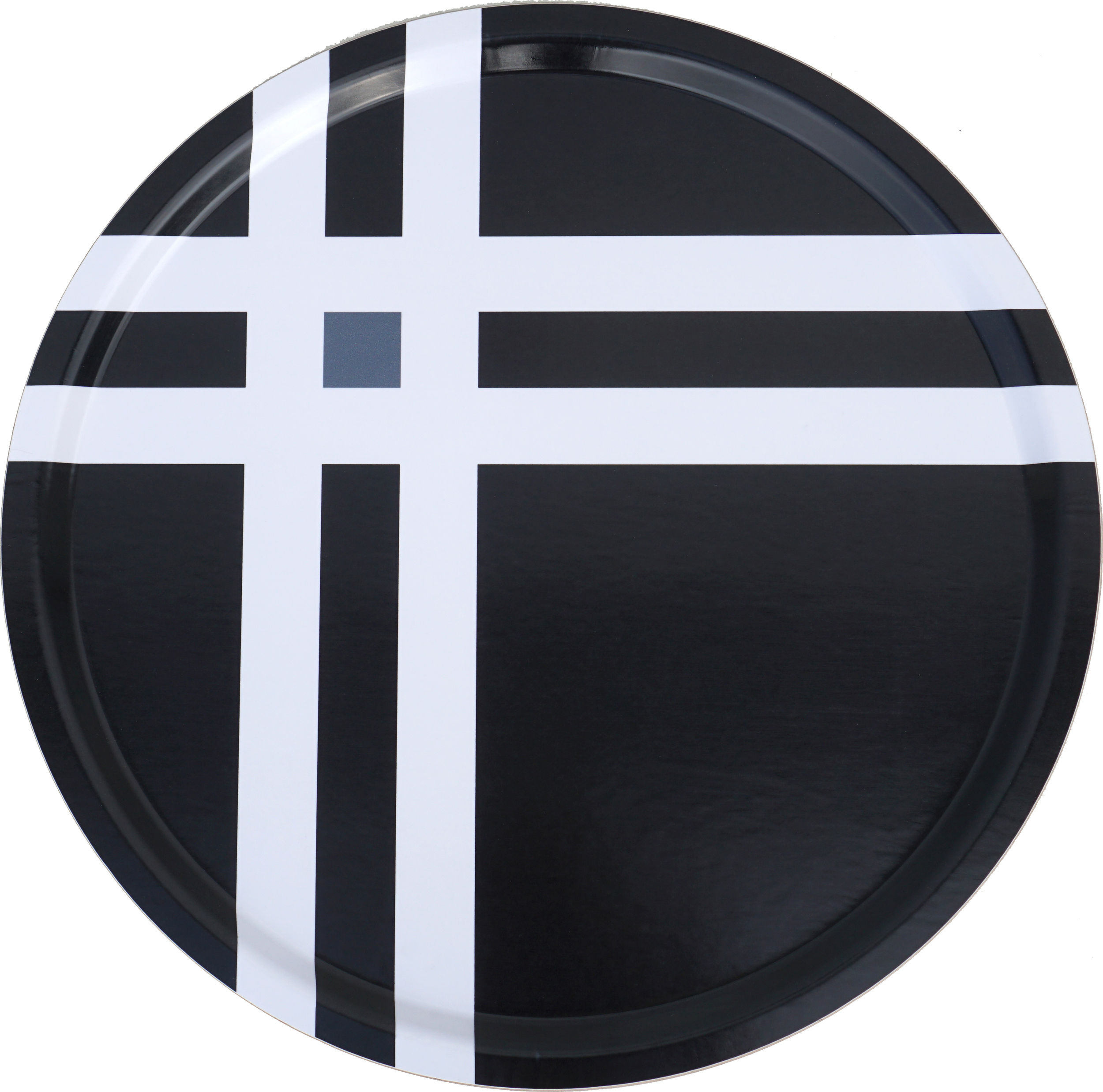 Taca do serwowania Cross Thick 46 cm czarna