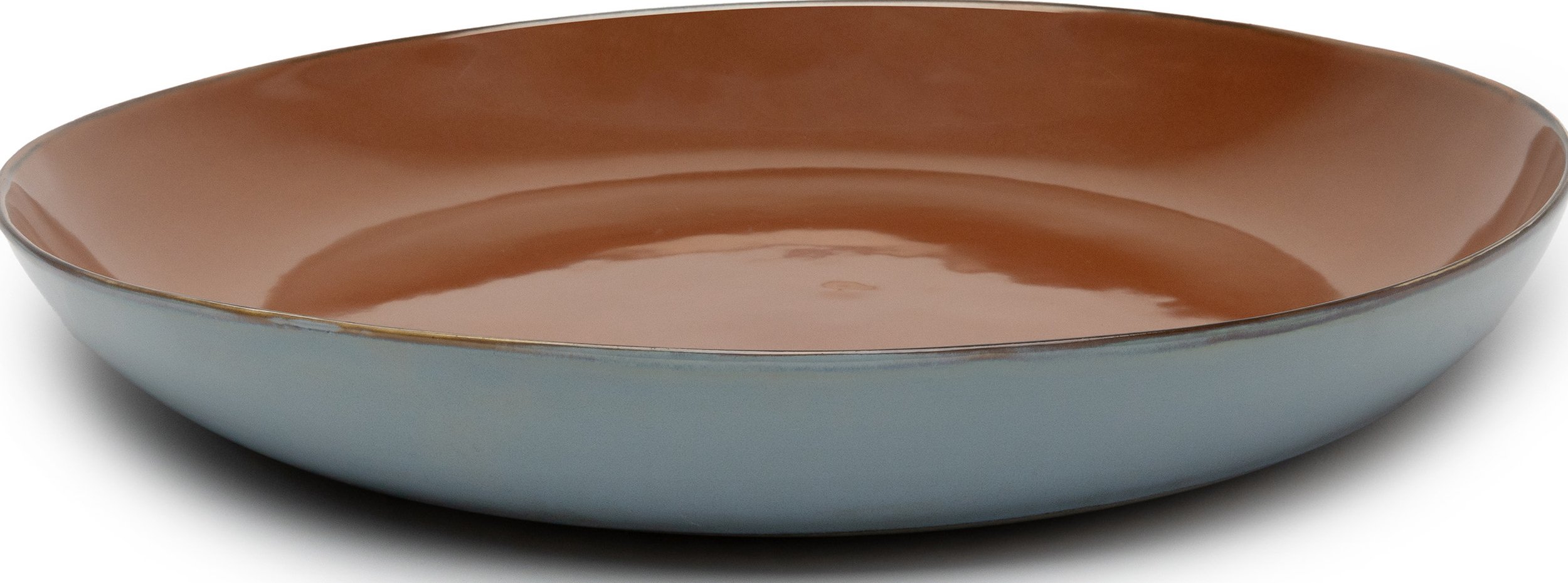 Talerz do serwowania Terres de Rêves 35,5 cm niebiesko-czerwony