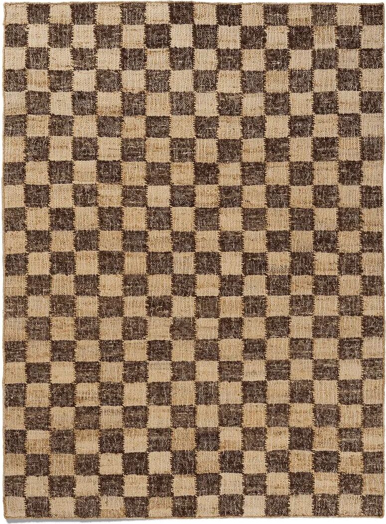 Dywan Check 140 x 200 cm brązowy