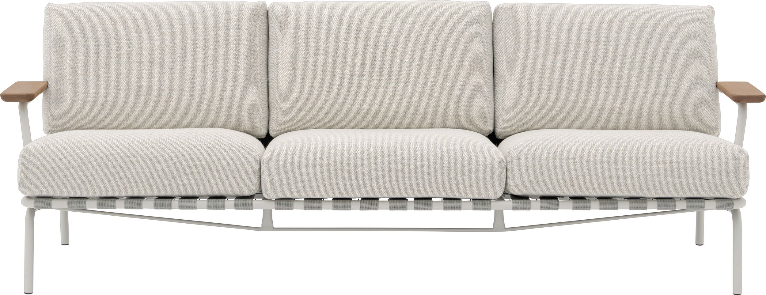 Sofa ogrodowa Settle beżowa trzyosobowa