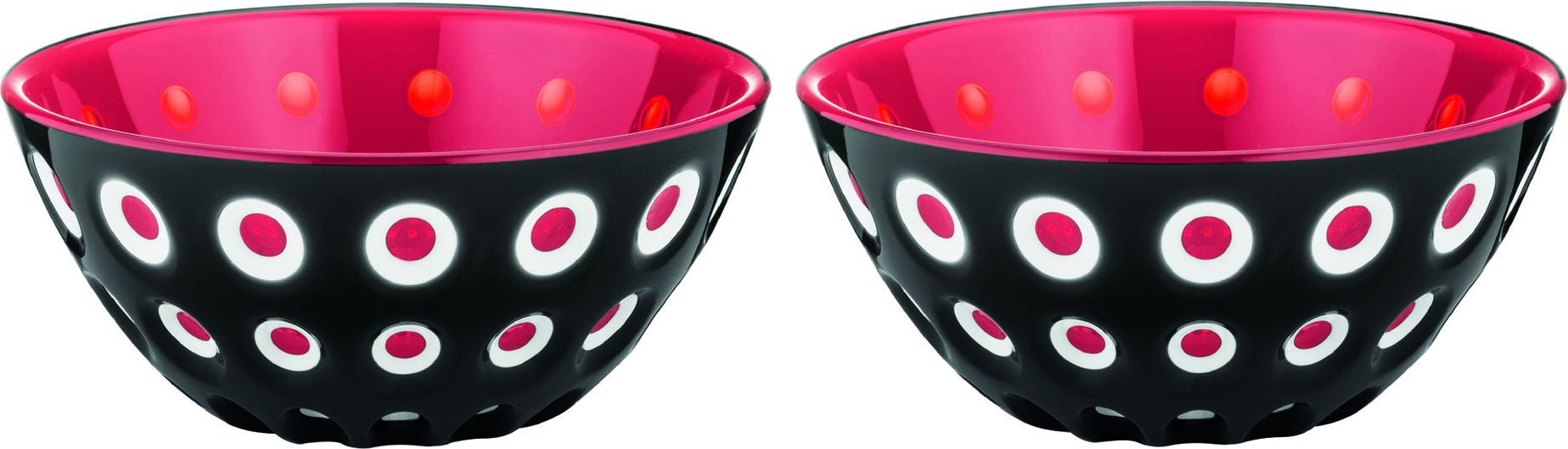 Miseczki na przekąski Le Murrine 12,5 cm czarno-czerwone 2 szt.