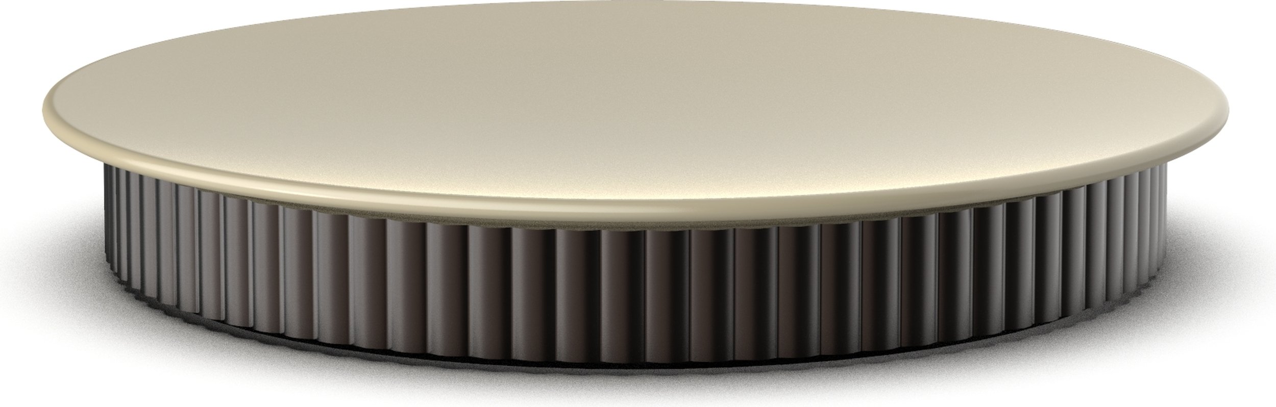 Taca łazienkowa Of Line 18 cm piaskowa z brązową podstawą