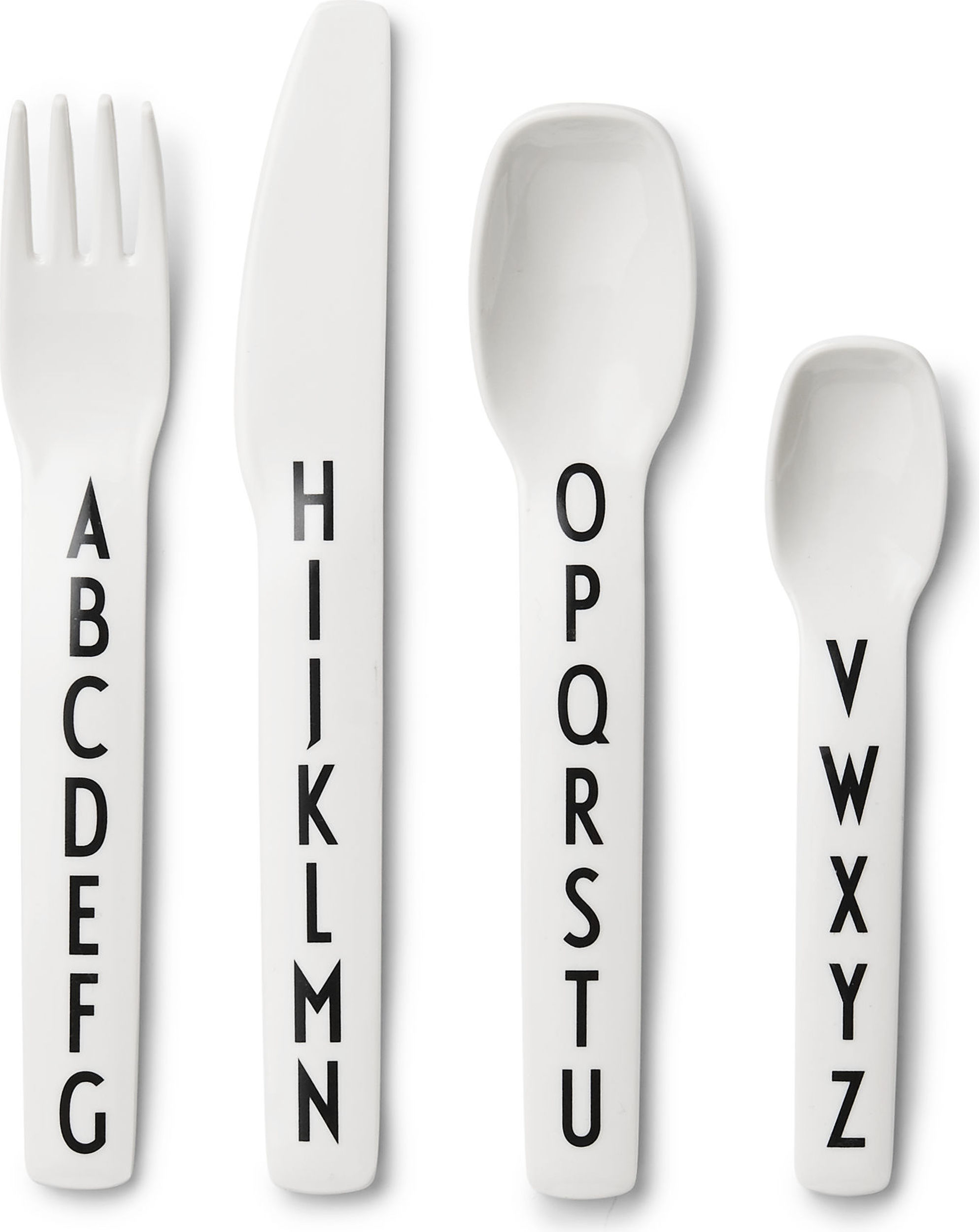 Sztućce dziecięce w zestawie AJ Kids 4 el. białe