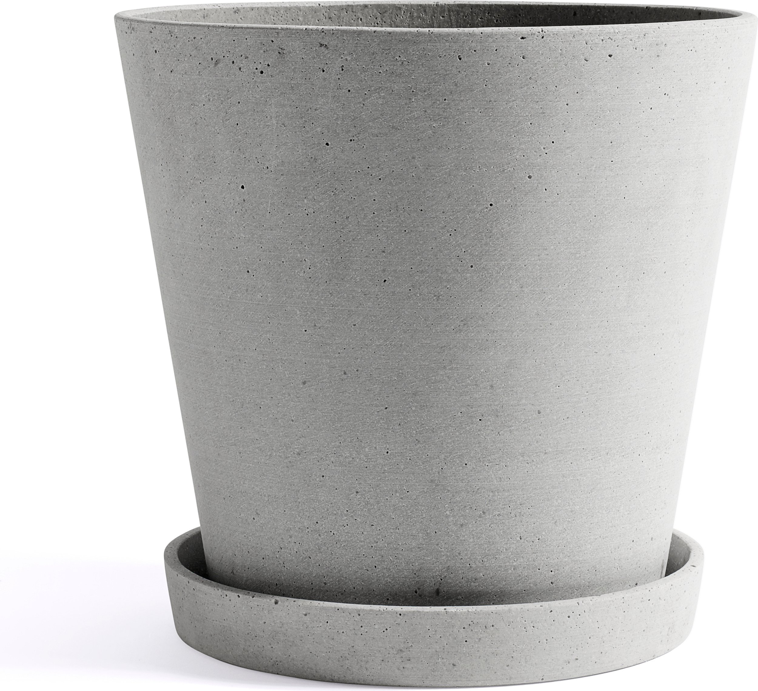 Doniczka Hay 26 cm szara z podstawką