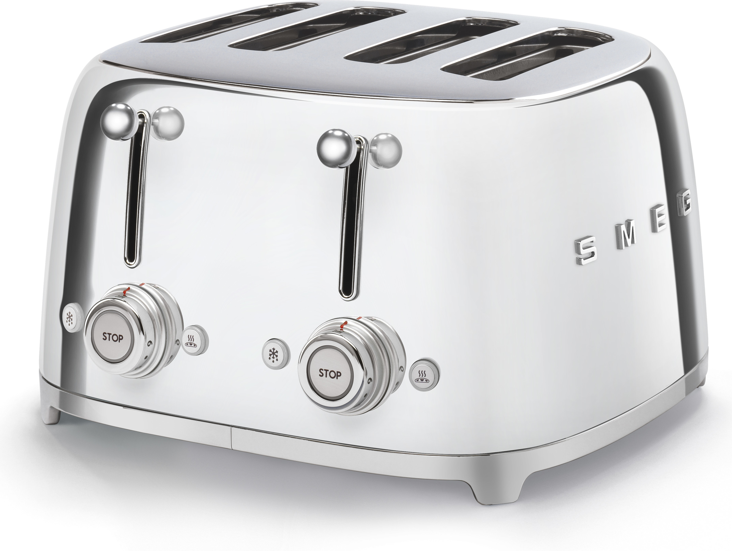 Toster czterokomorowy 50's Style chromowany na 4 kromki