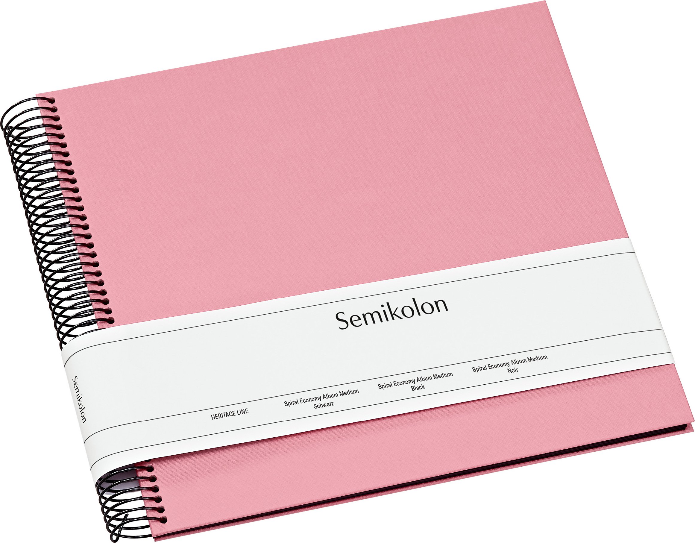 Album na zdjęcia Uni Economy średni różowy z czarnymi kartami