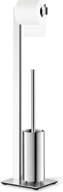 Stojak na papier toaletowy oraz szczotka do WC Linea polerowany