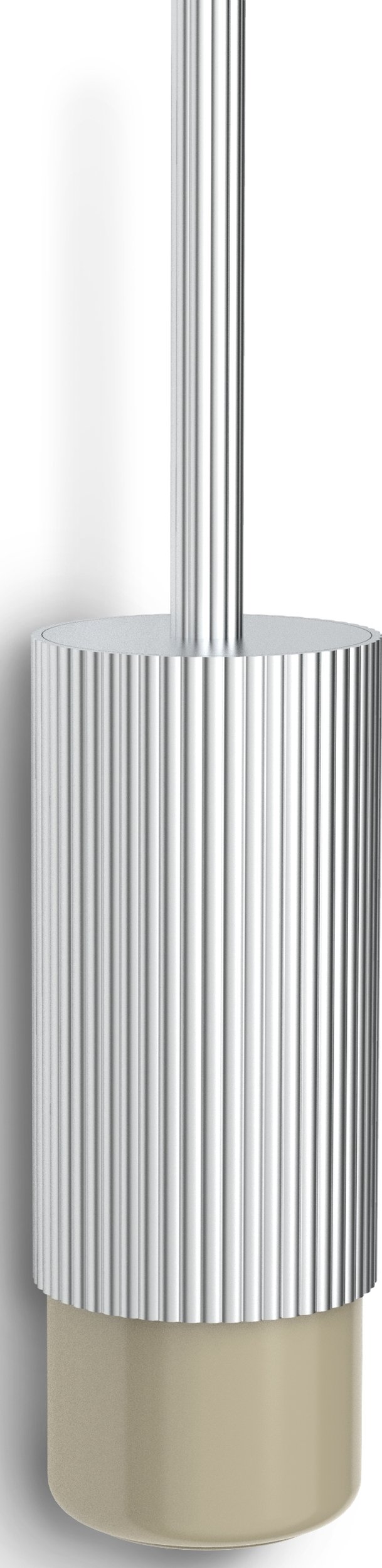 Szczotka do WC Of Line srebrna ścienna z piaskową podstawą