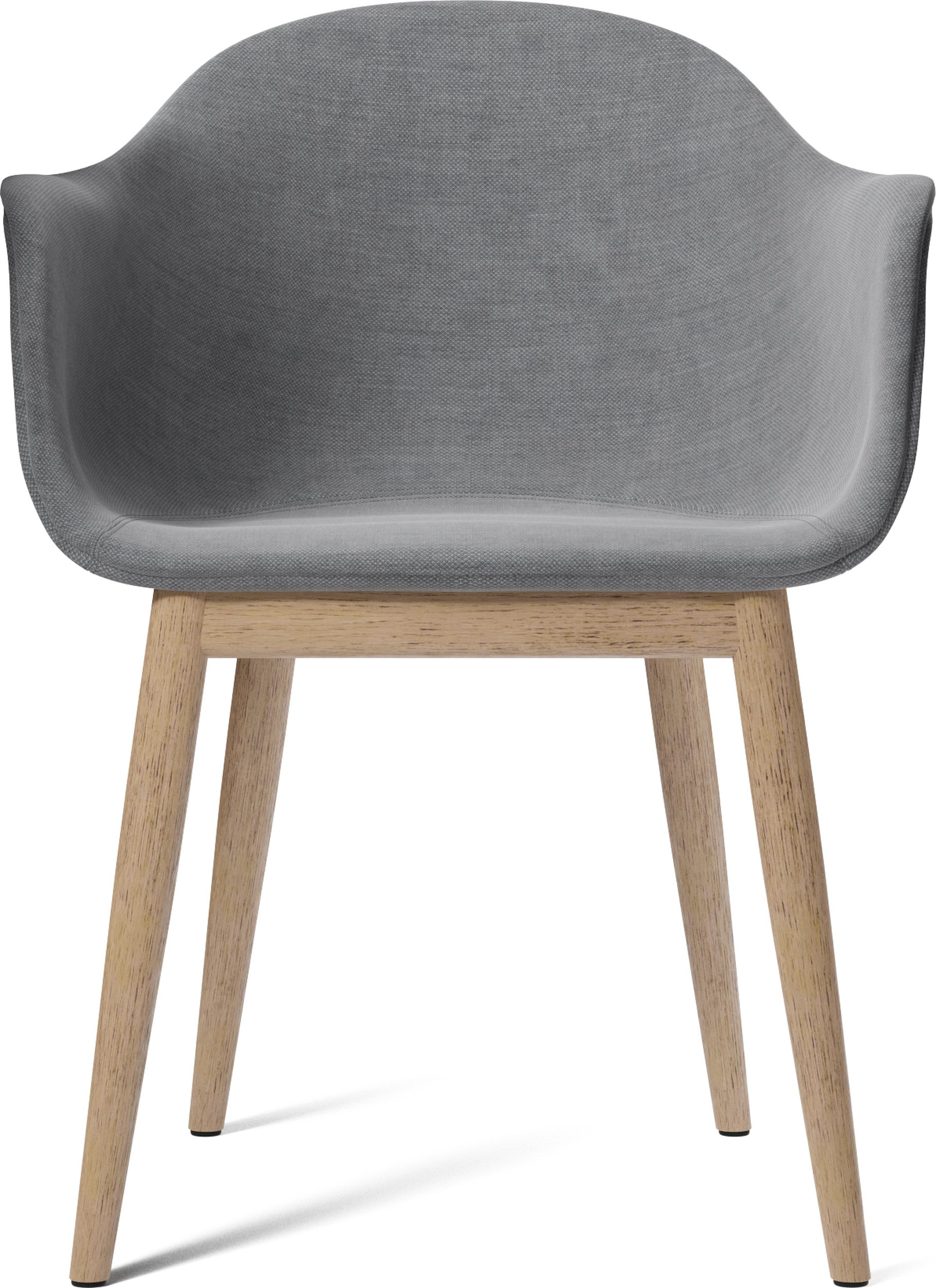 Krzesło Harbour 81 cm szare tapicerowane na dębowych nogach
