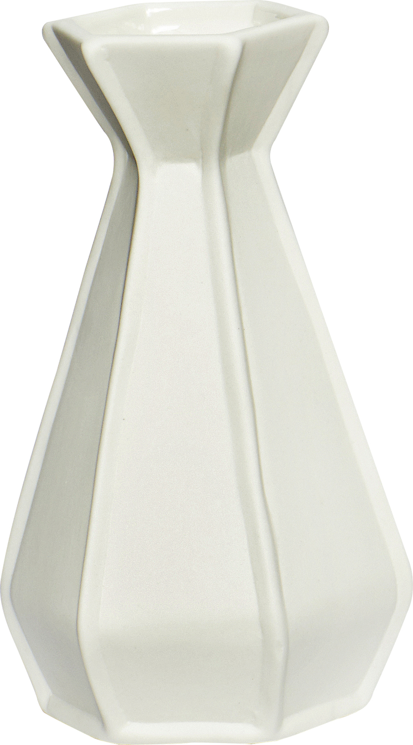 Wazon Hübsch mleczny żłobiony