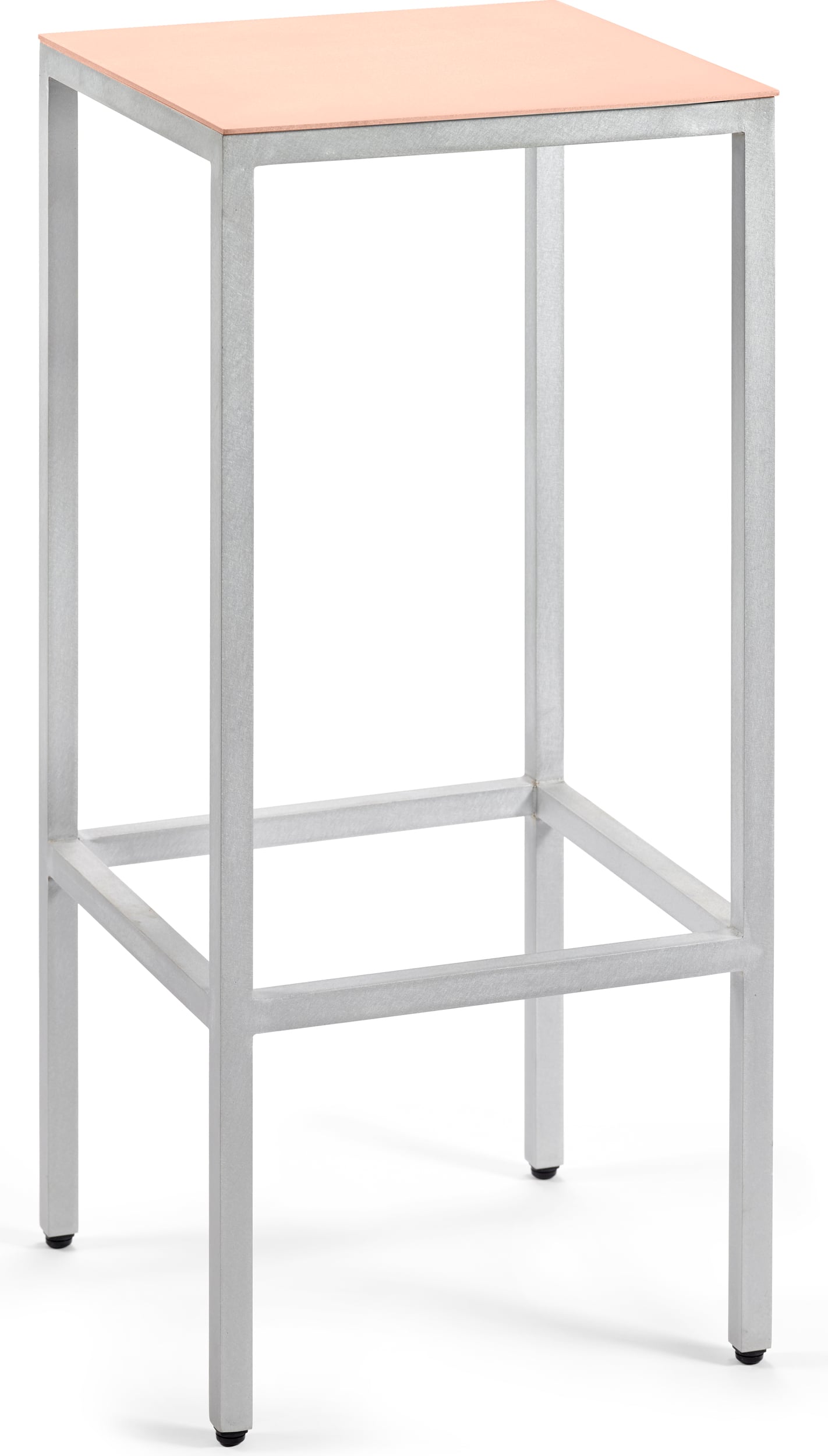 Stołek barowy Alu 75 cm różowy