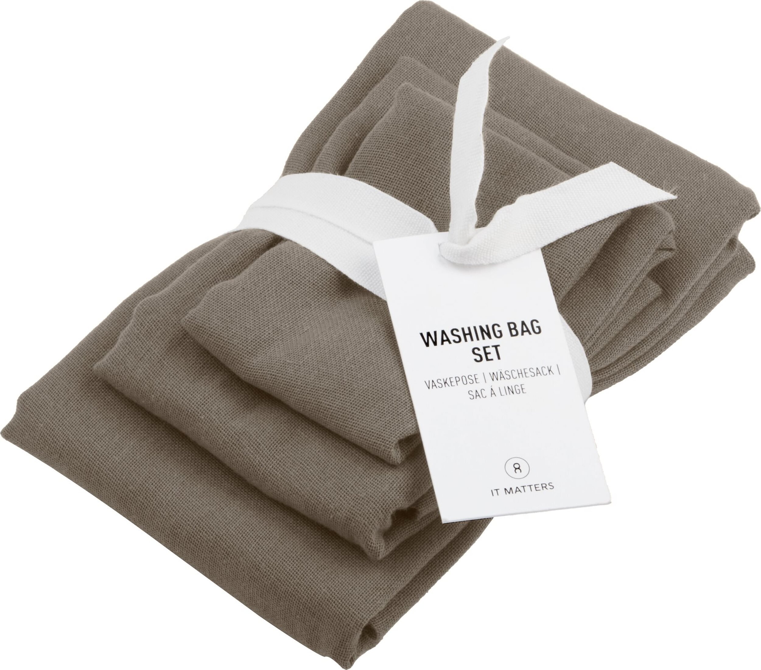 Worki do prania The Organic Company brązowe 3 szt.