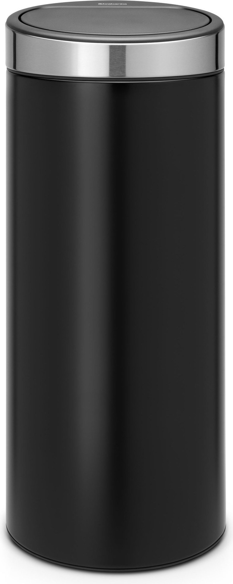 Kosz na śmieci Touch Bin New 30 l czarny mat z chromowaną pokrywą