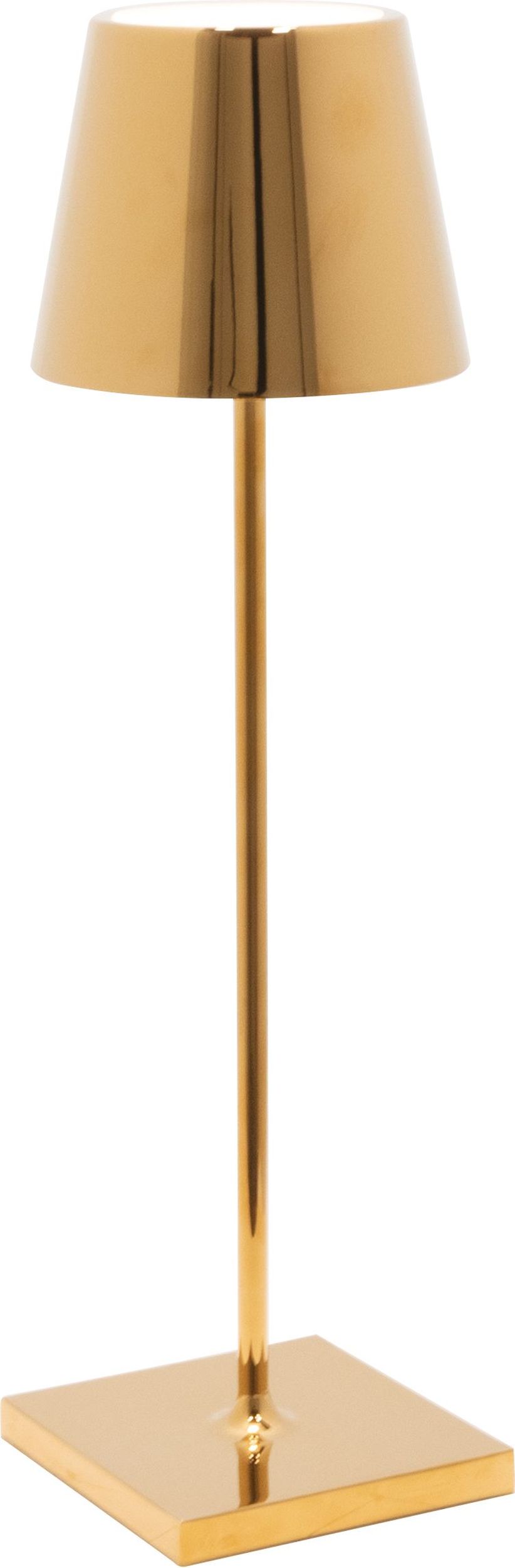 Lampa stołowa Poldina 38 cm metaliczna złota