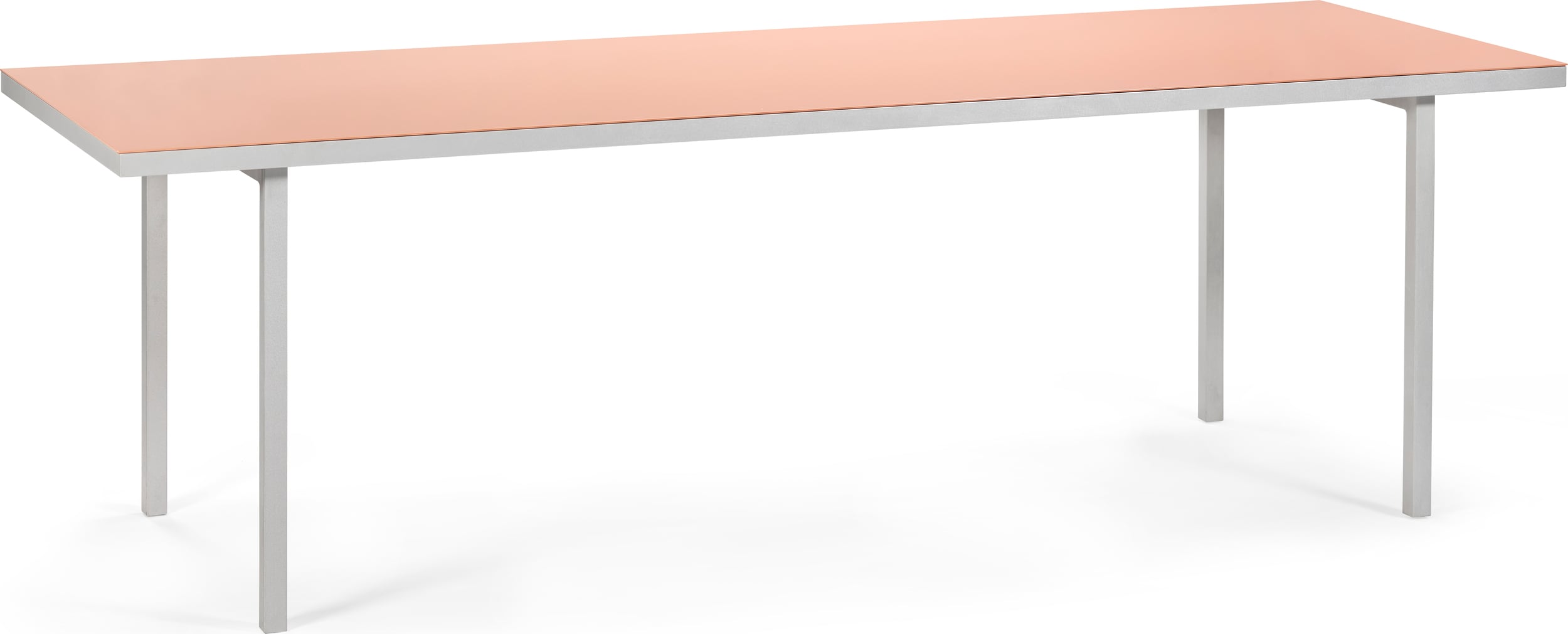 Stół ogrodowy Alu 85 x 240 cm różowy