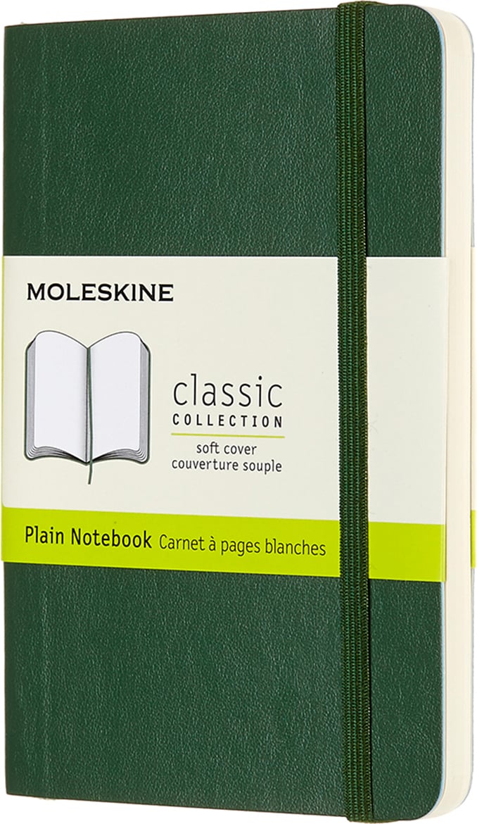Notes gładki Moleskine P leśna zieleń miękka oprawa