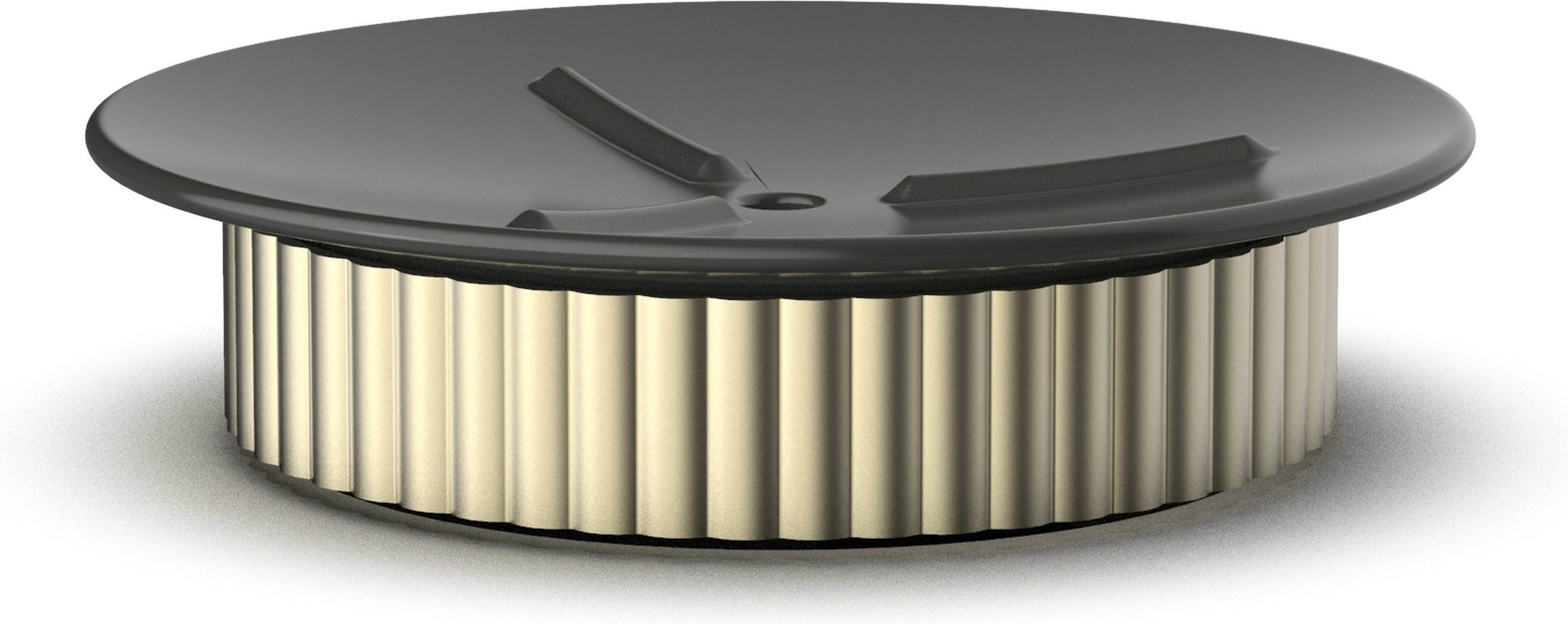 Mydelniczka Of Line 12,5 cm czarna ze złotą podstawą