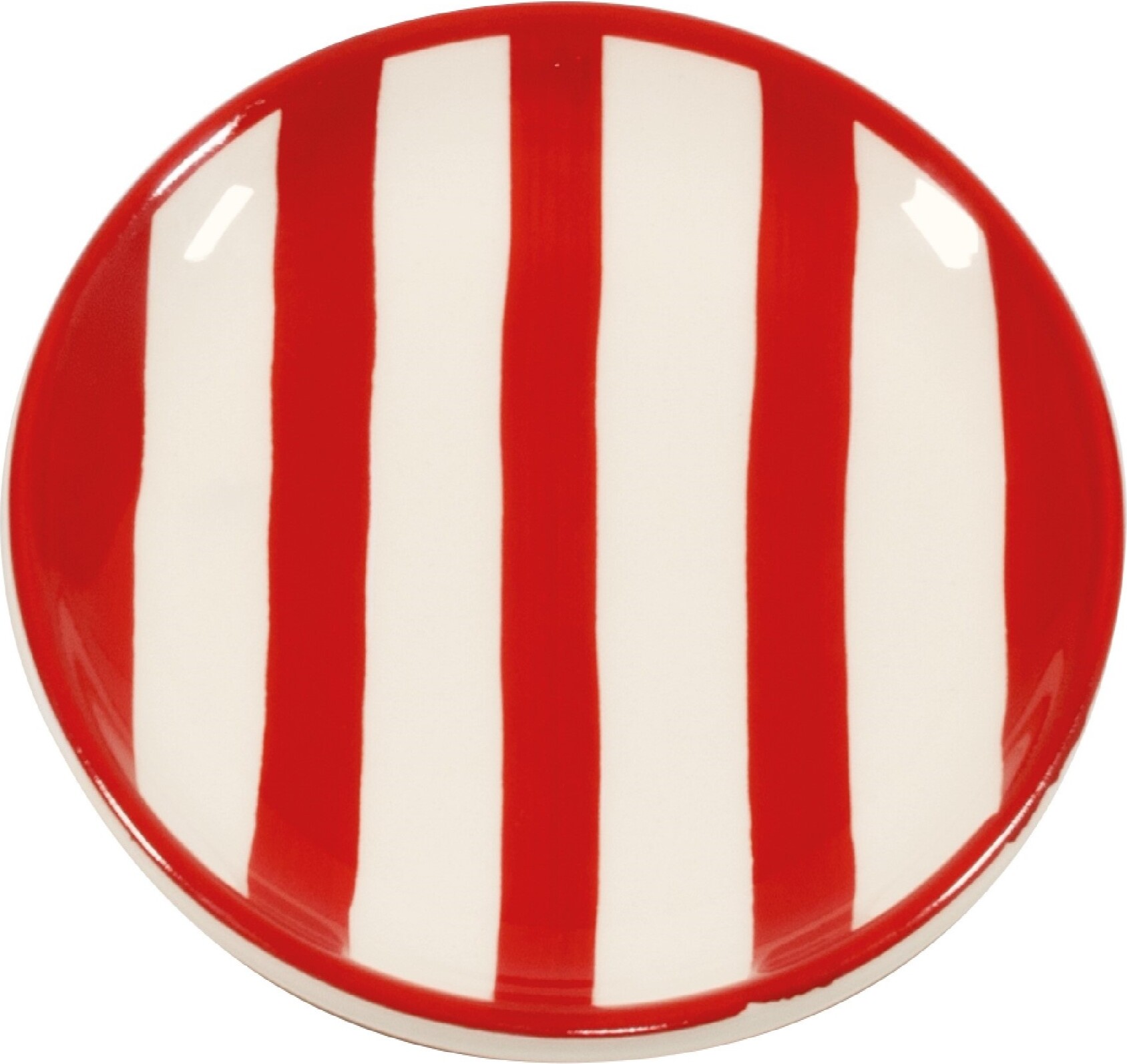 Talerzyk Lido Righe w paski 13 cm czerwony