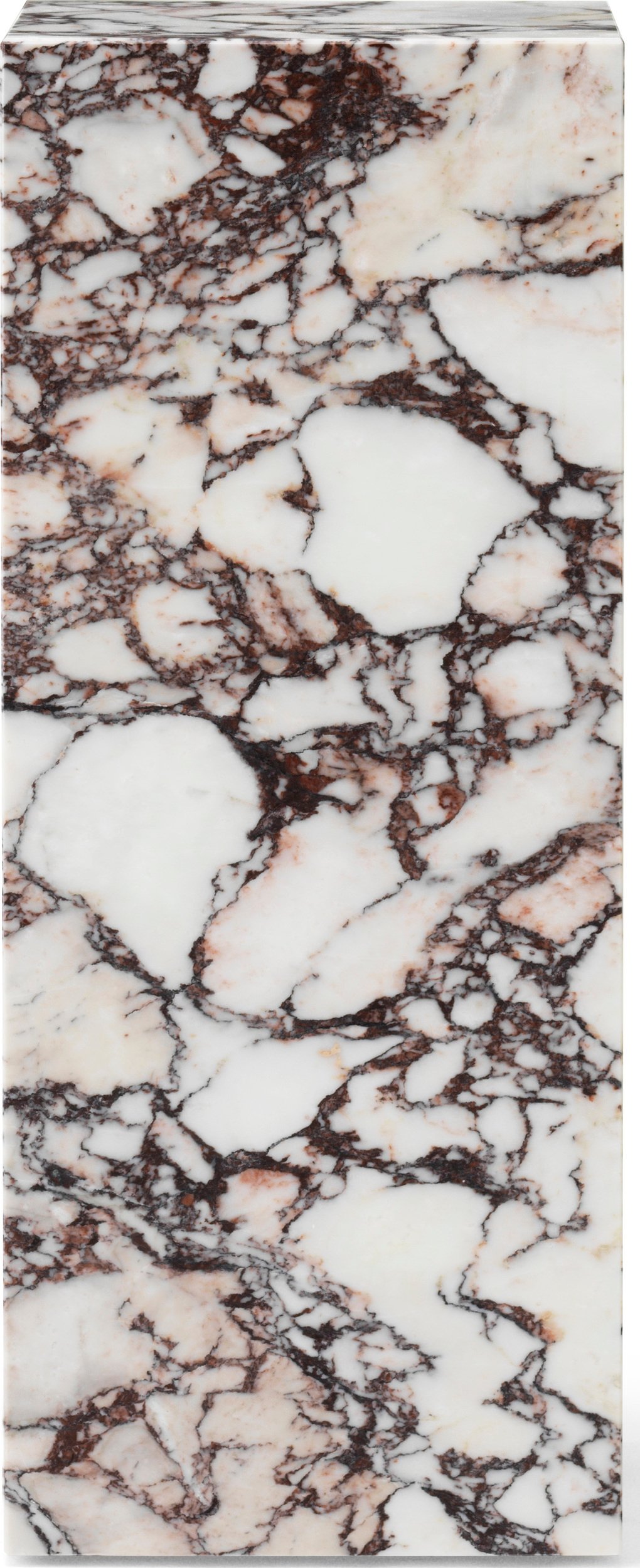 Stolik boczny Plinth Calacatta Viola wysoki