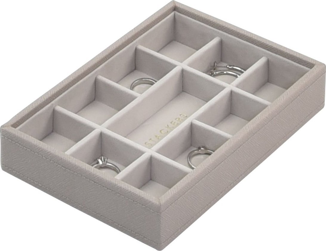 Szkatułka na biżuterię Stackers 11 komorowa mini taupe