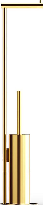 Stojak na papier toaletowy oraz szczotka do WC Bar złoty