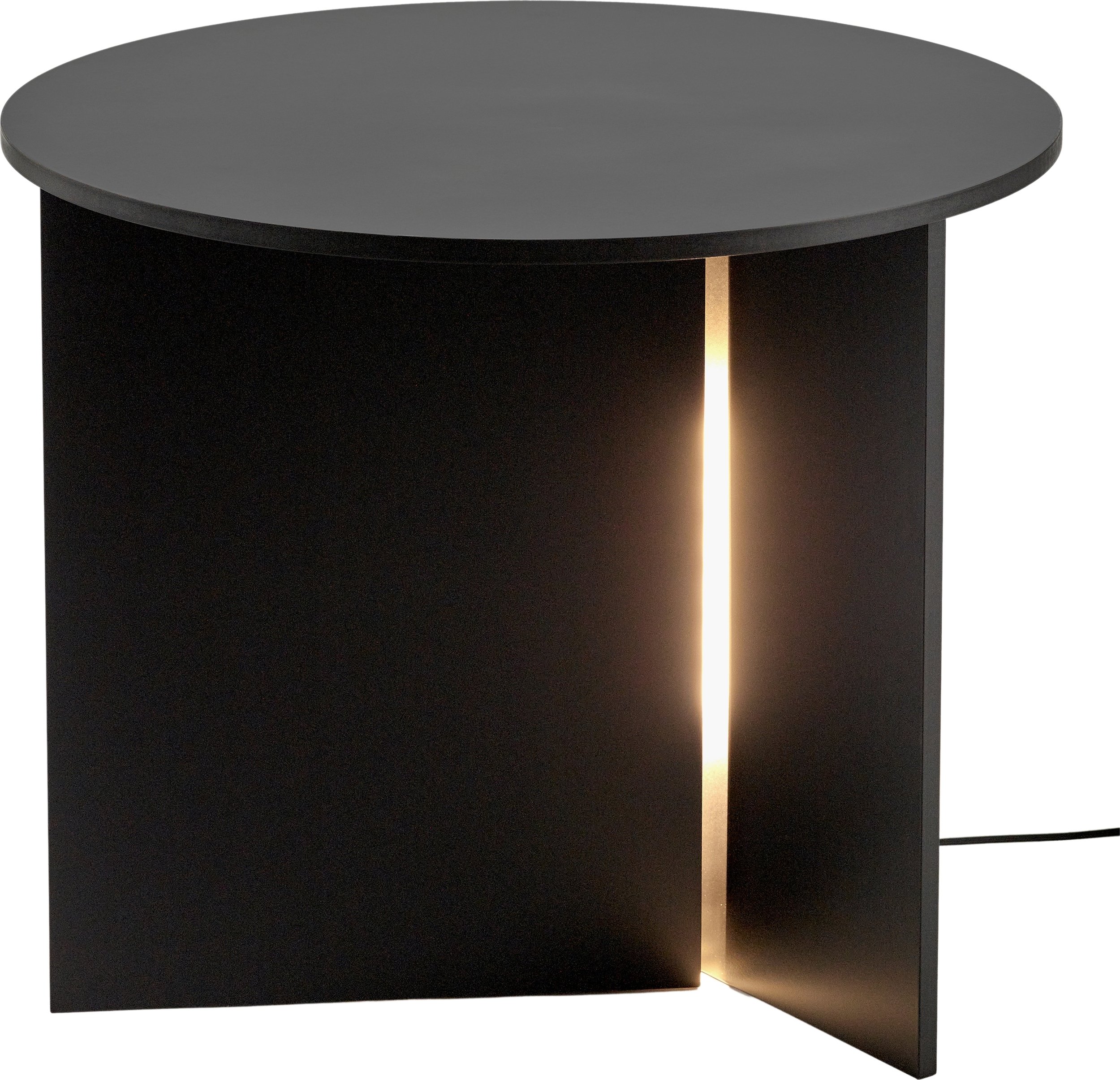 Stolik boczny z wbudowanym oświetleniem LED Stella 61 cm czarny