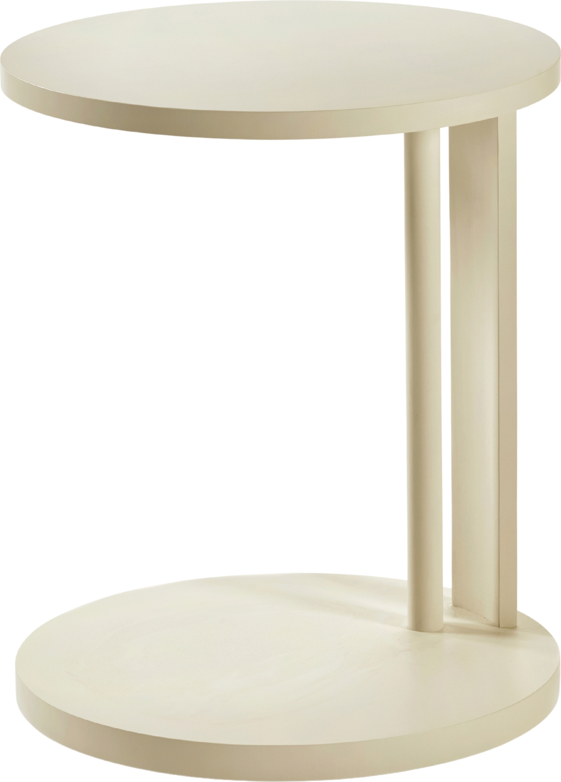 Stolik boczny Aura 62 cm kremowy drewno bukowe