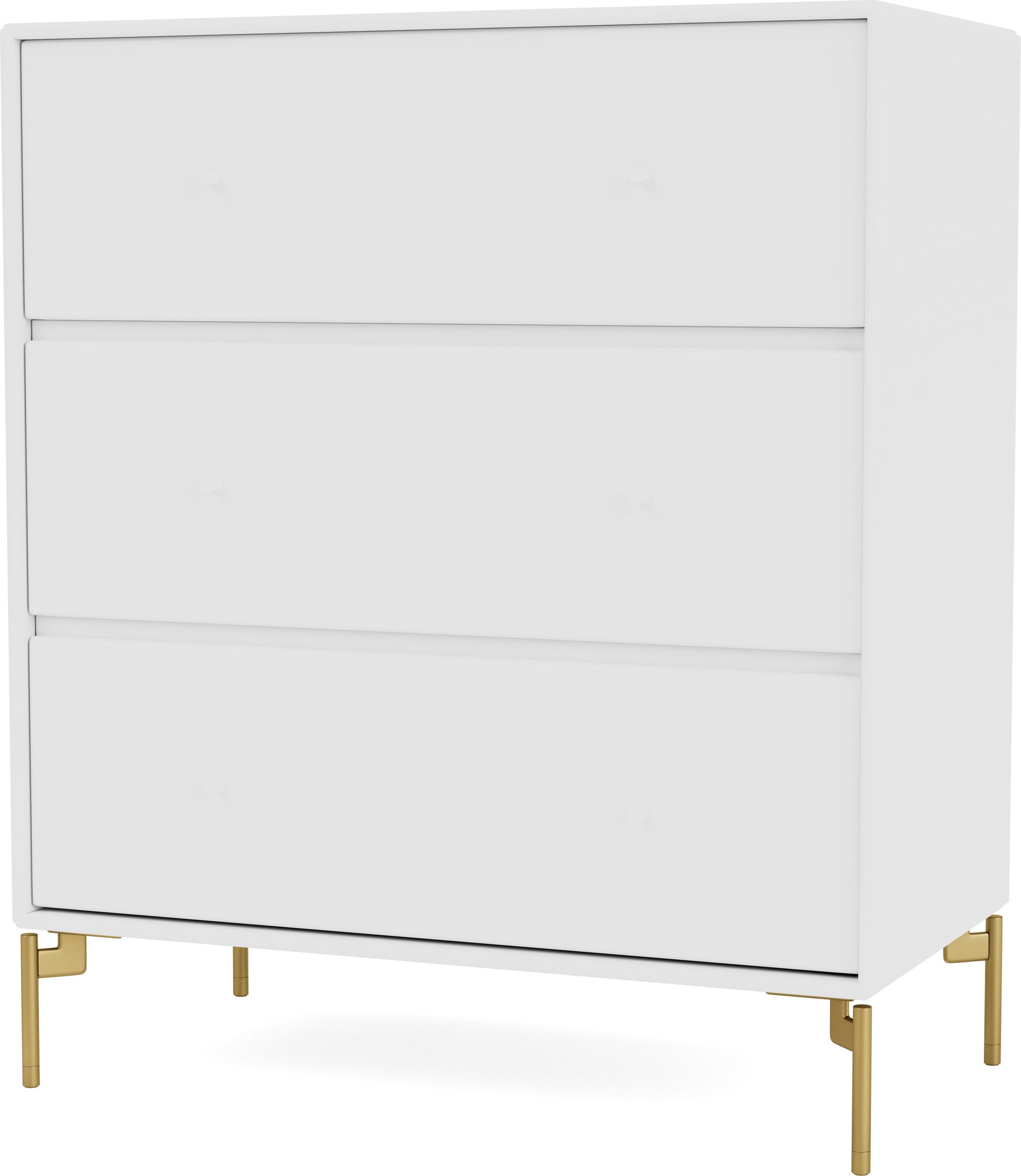 Komoda Carry biała na mosiężnych nogach