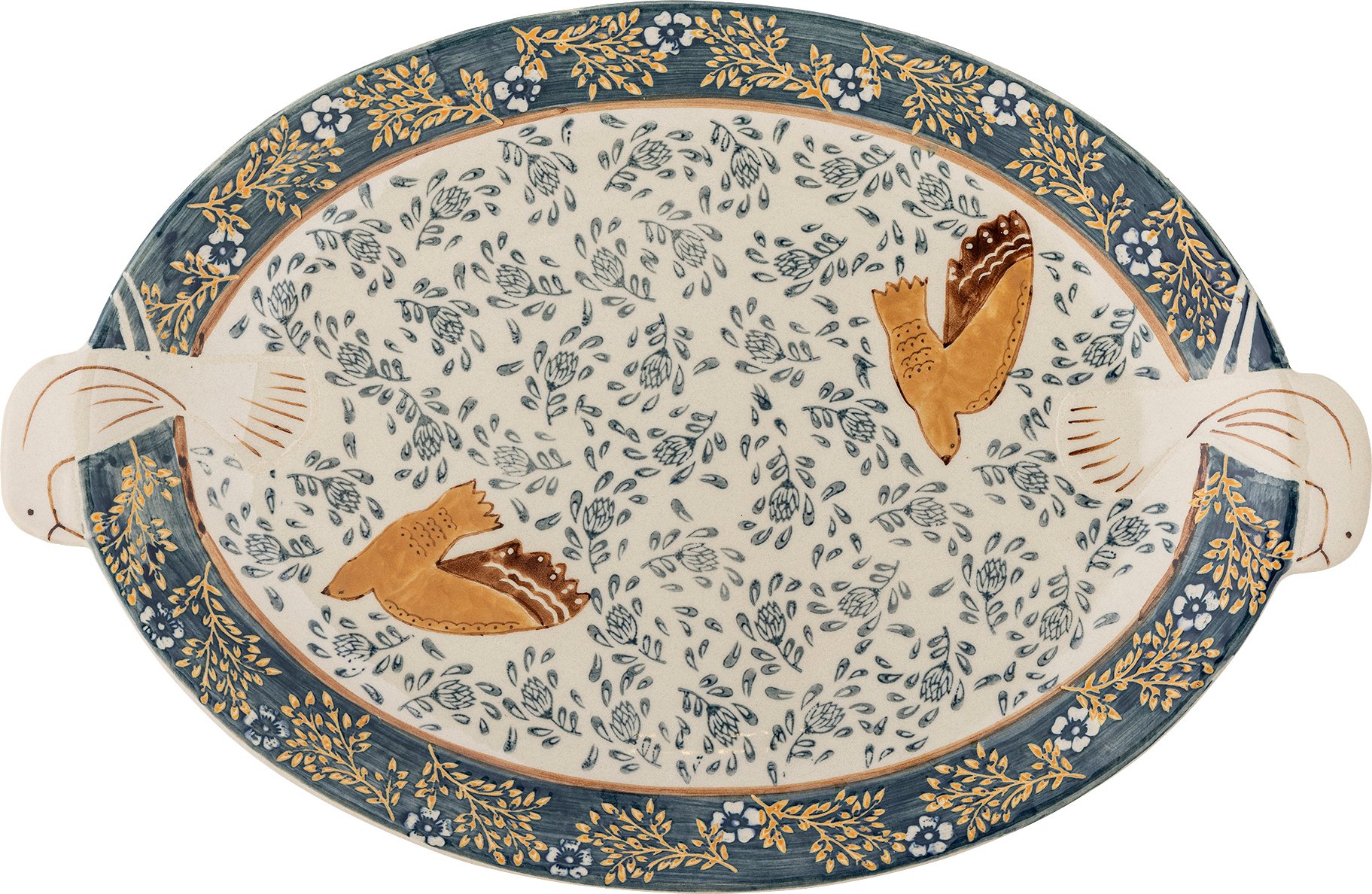 Taca do serwowania Hezha 34 x 25 cm niebieska