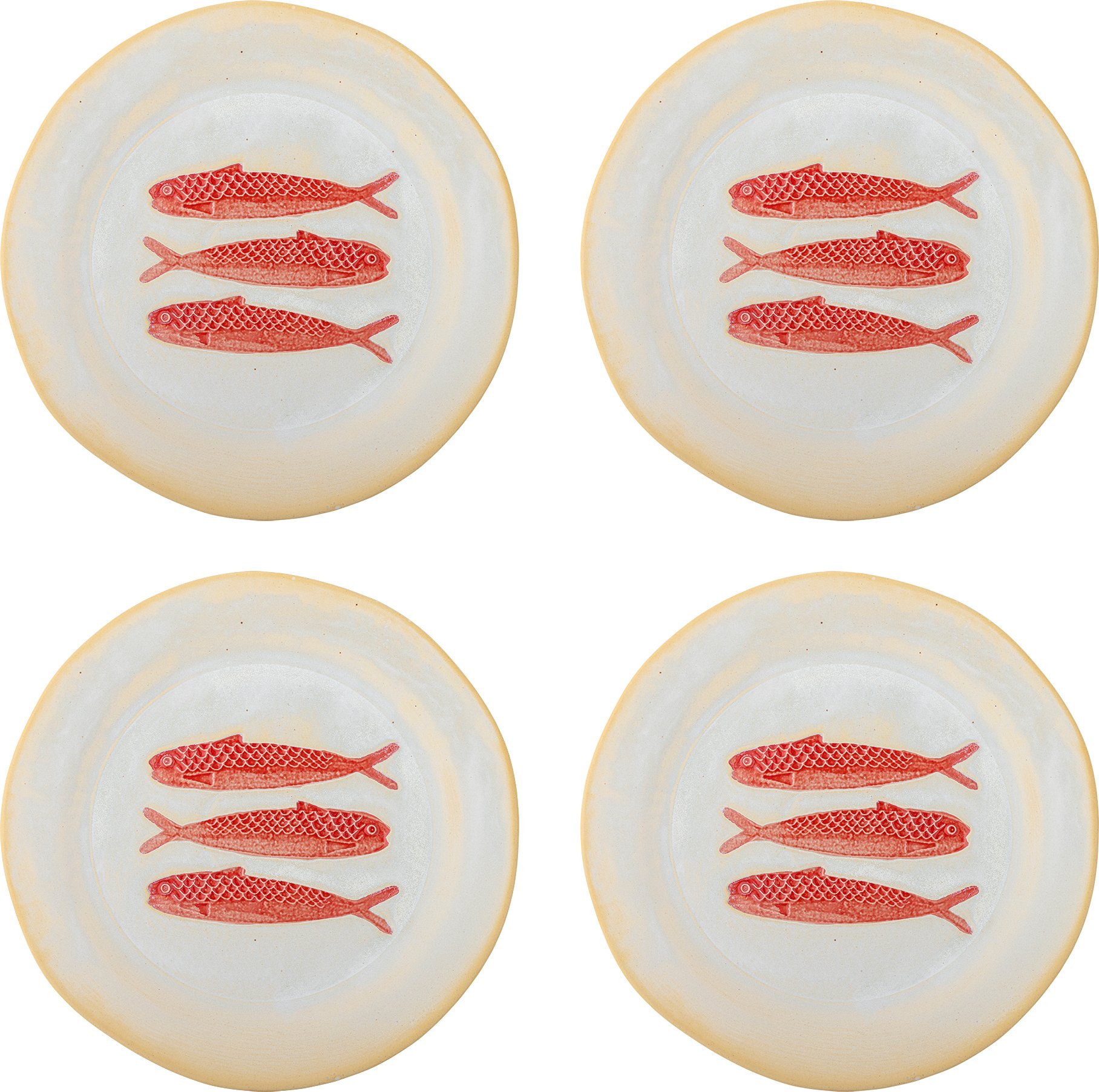 Talerze obiadowe Hadden 27 cm czerwone 4 szt.