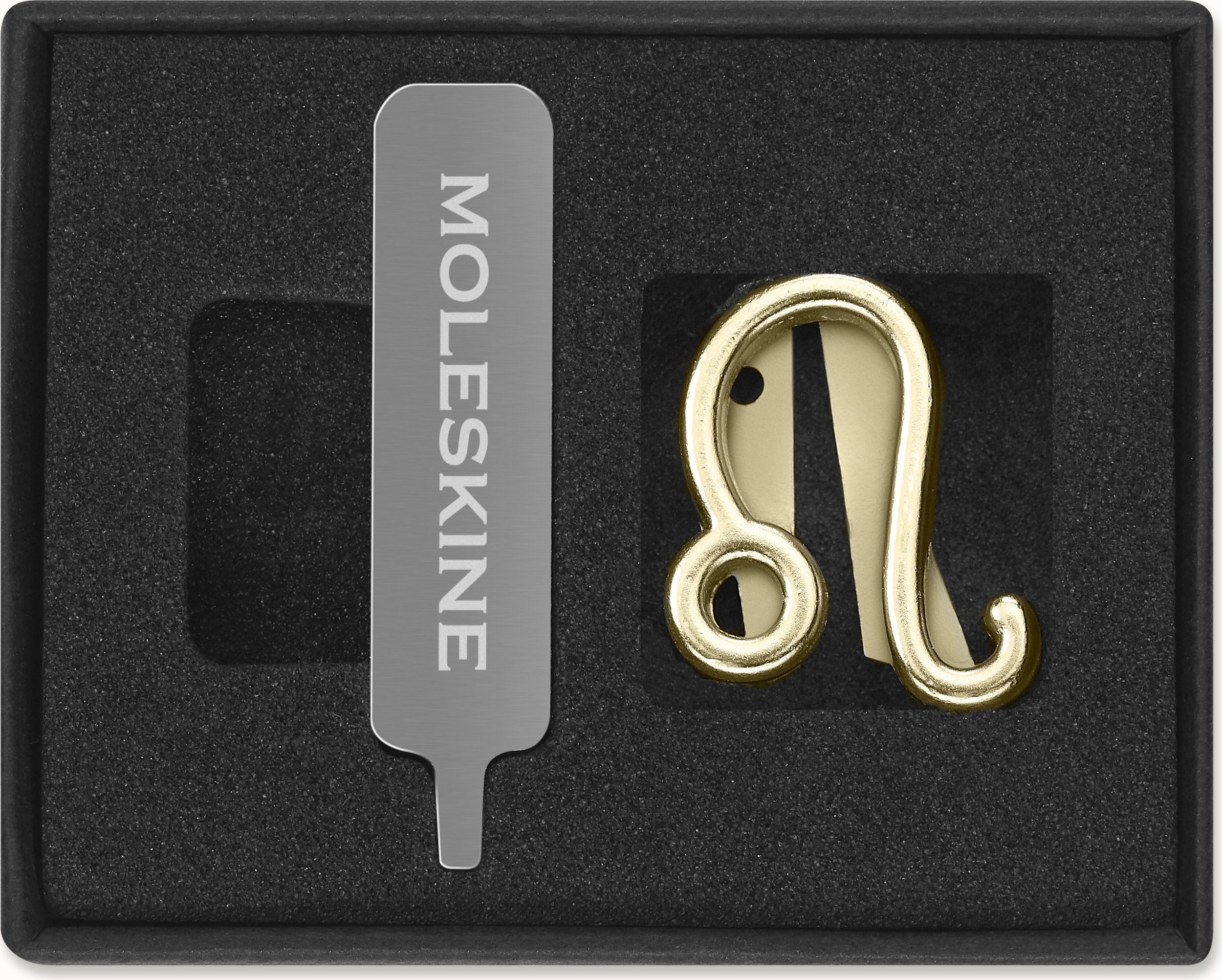 Przypinka na notes Moleskine zodiak lew złota