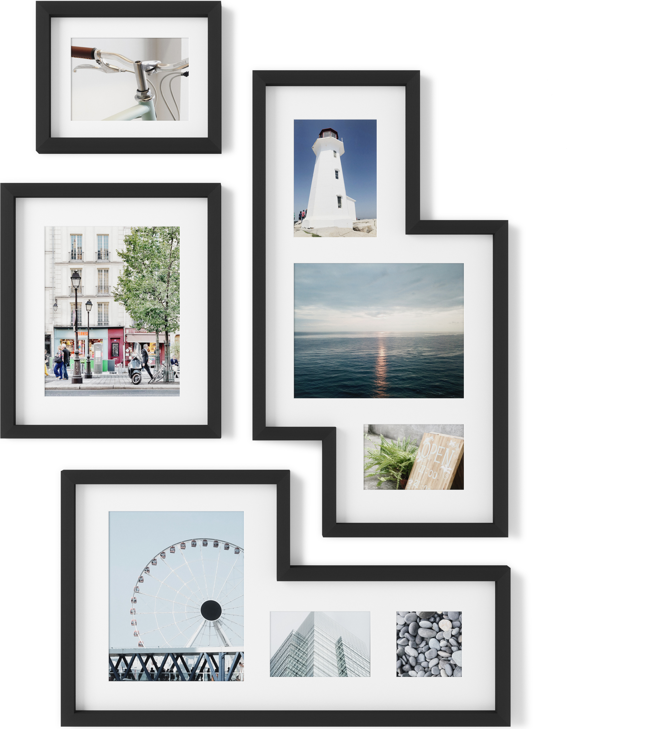 Ramki na zdjęcia Mingle czarne 4 szt.