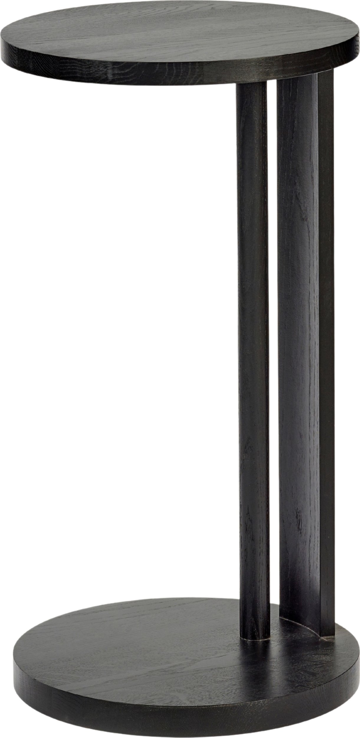 Stolik boczny Aura 72 cm czarny drewno dębowe