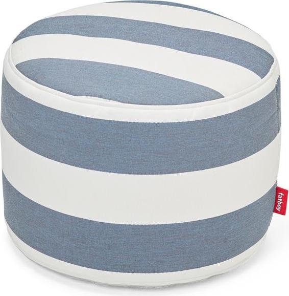 Puf Point Outdoor w paski niebiesko-biały