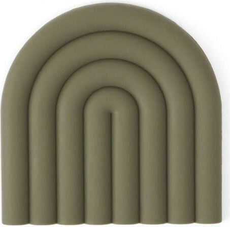 Podstawka pod gorące naczynia Rainbow 15 x 15 cm oliwkowa