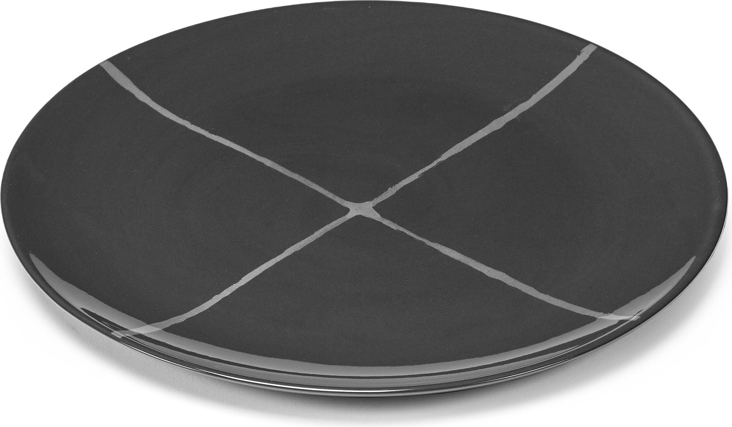 Talerze obiadowe Zuma 28 cm czarne 2 szt.