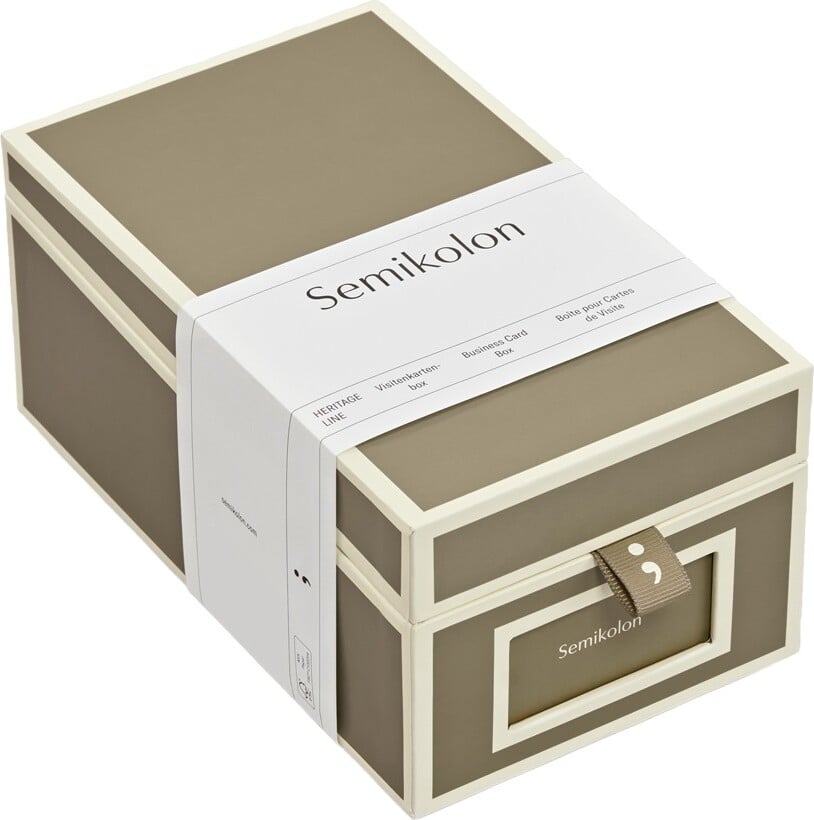 Pudełko na wizytówki Die Kante brązowoszare