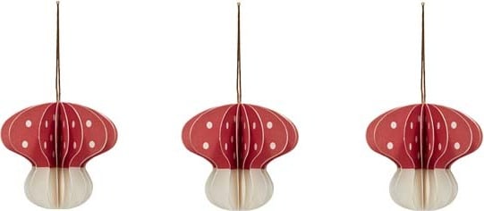 Zawieszki świąteczne OYOY grzyby 3 szt.