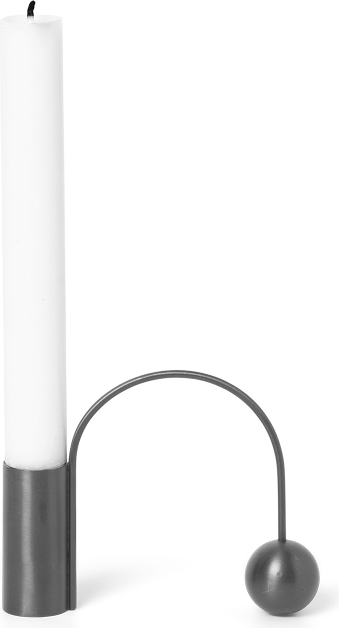 Świecznik mosiężny Balance ciemnoszary