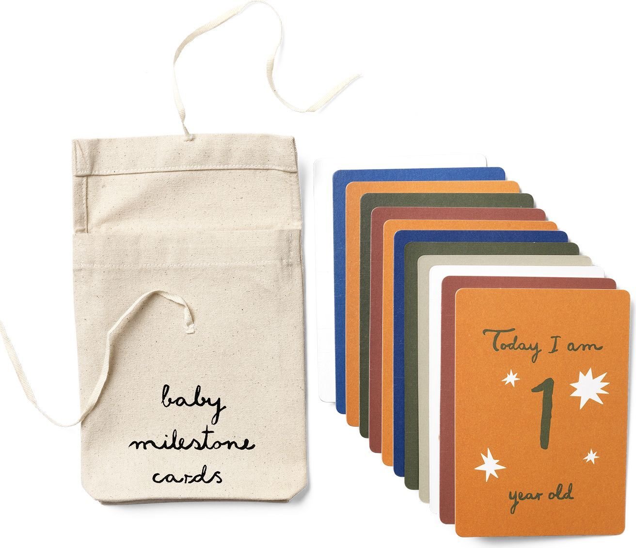 Karty pamiątkowe Milestone w woreczku 13 el.
