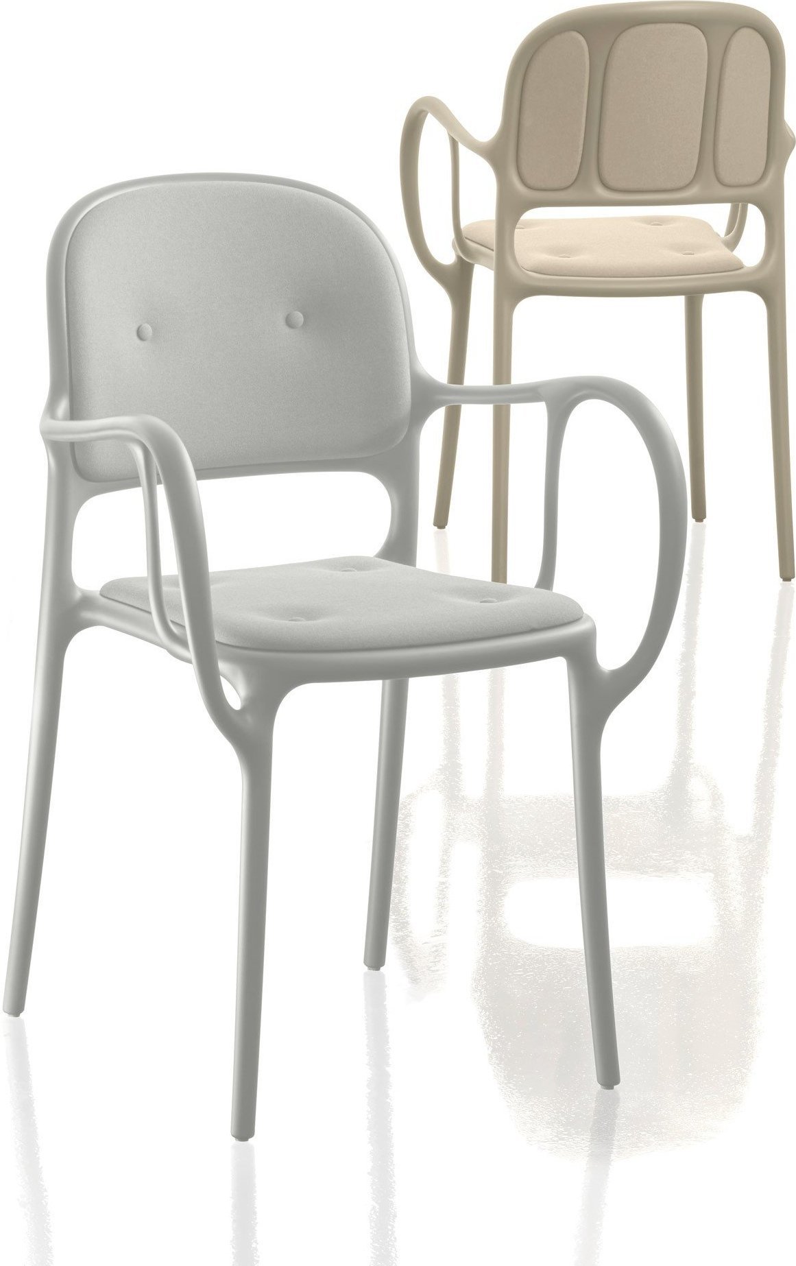 Krzesło Mila tapicerowane białe