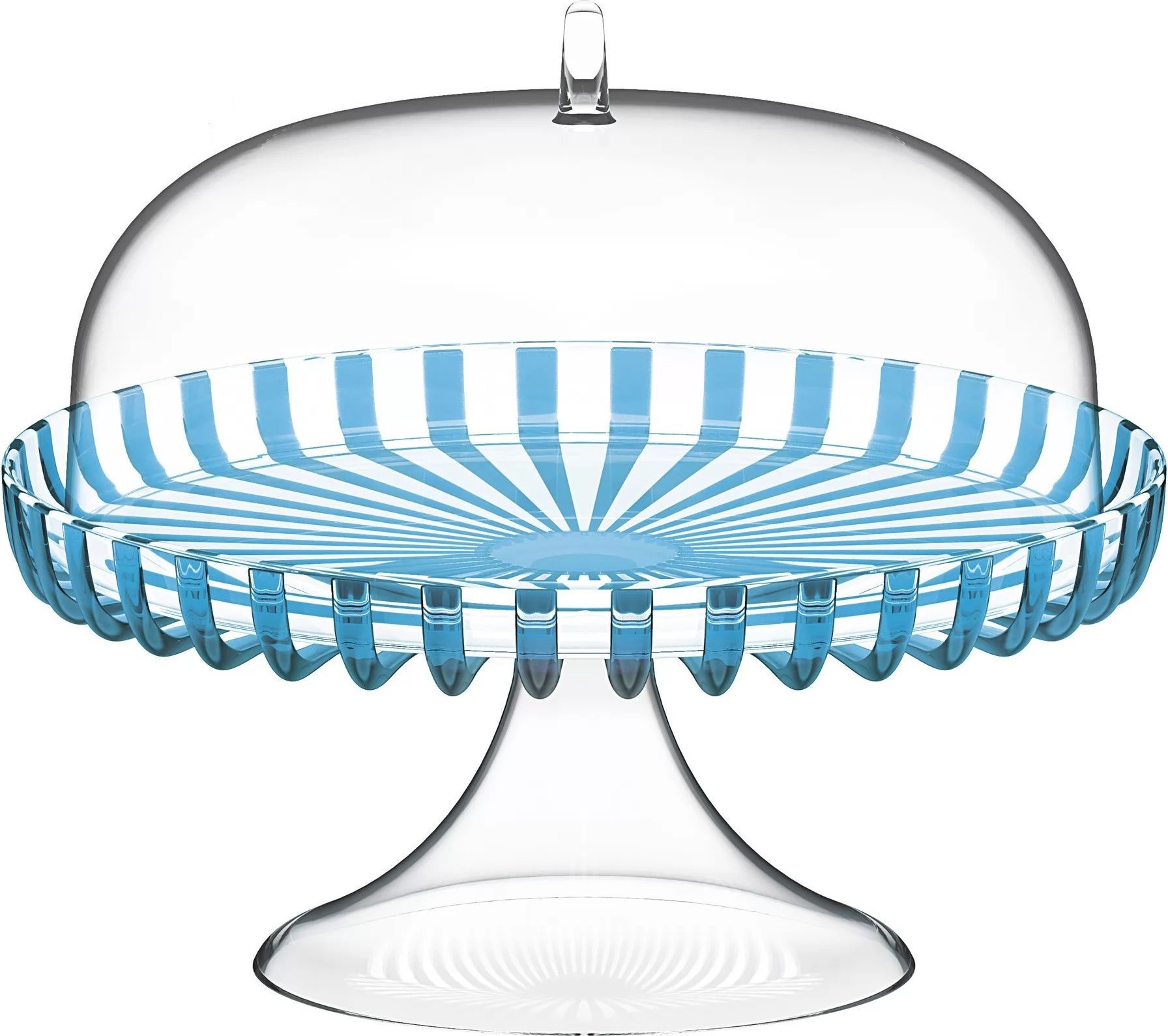 Patera na ciasto Dolcevita turkusowa z recyklingu na nóżce