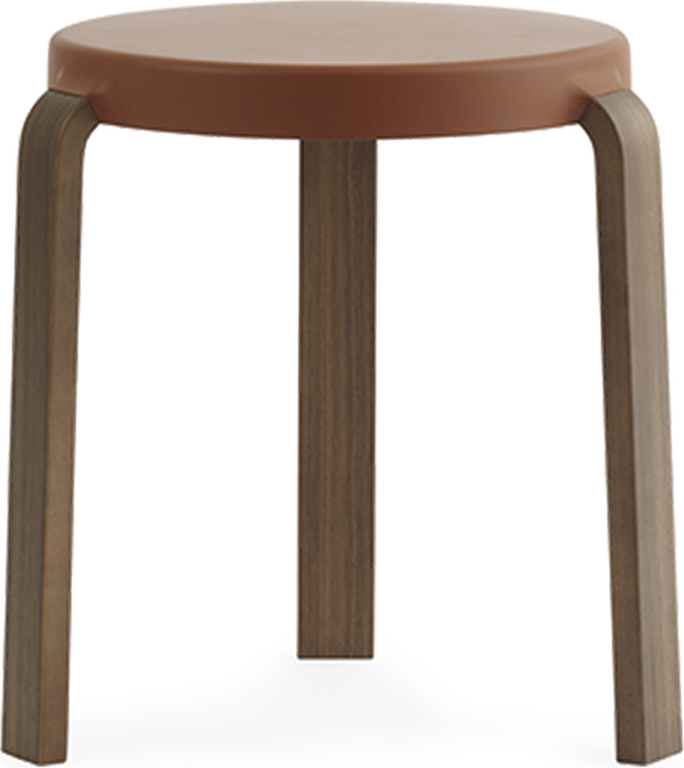 Stołek Tap karmelowy z nogami orzech