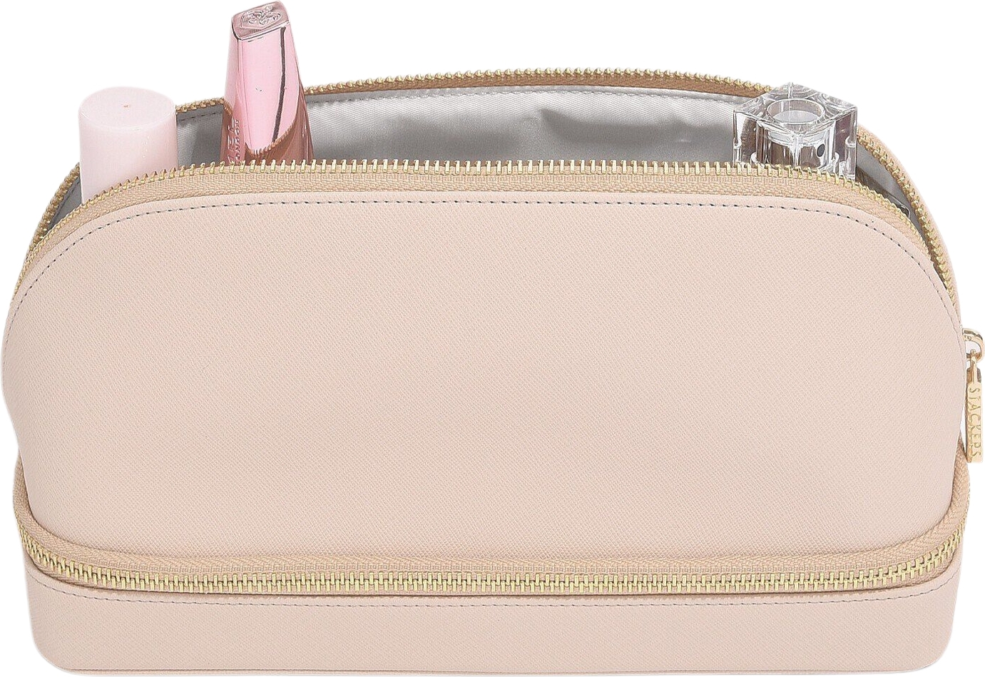 Kosmetyczka Stackers różowa z miejscem na biżuterię