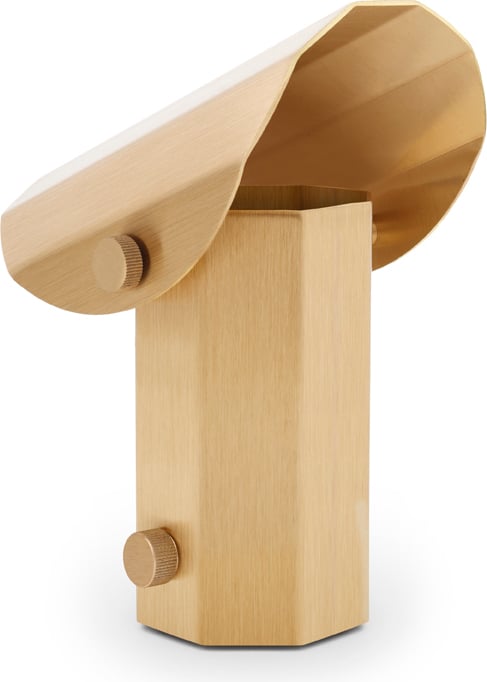 Lampa stołowa bezprzewodowa Apolin 18 cm mosiądz szczotkowany